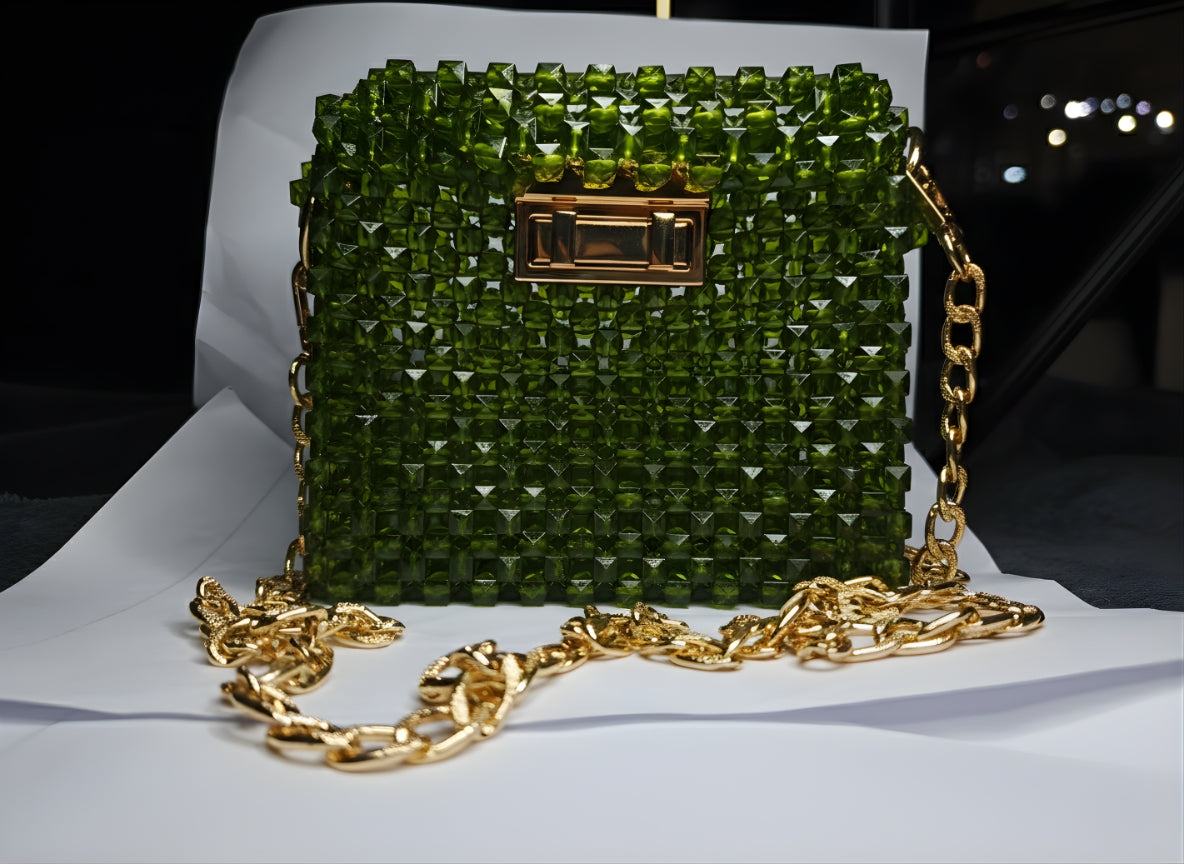 The Royal Emerald - Exclusive 1-of-1 Handmade Crystal Bag