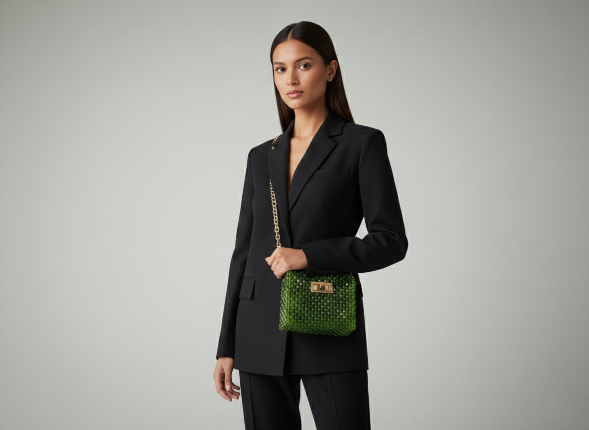 The Royal Emerald - Exclusive 1-of-1 Handmade Crystal Bag