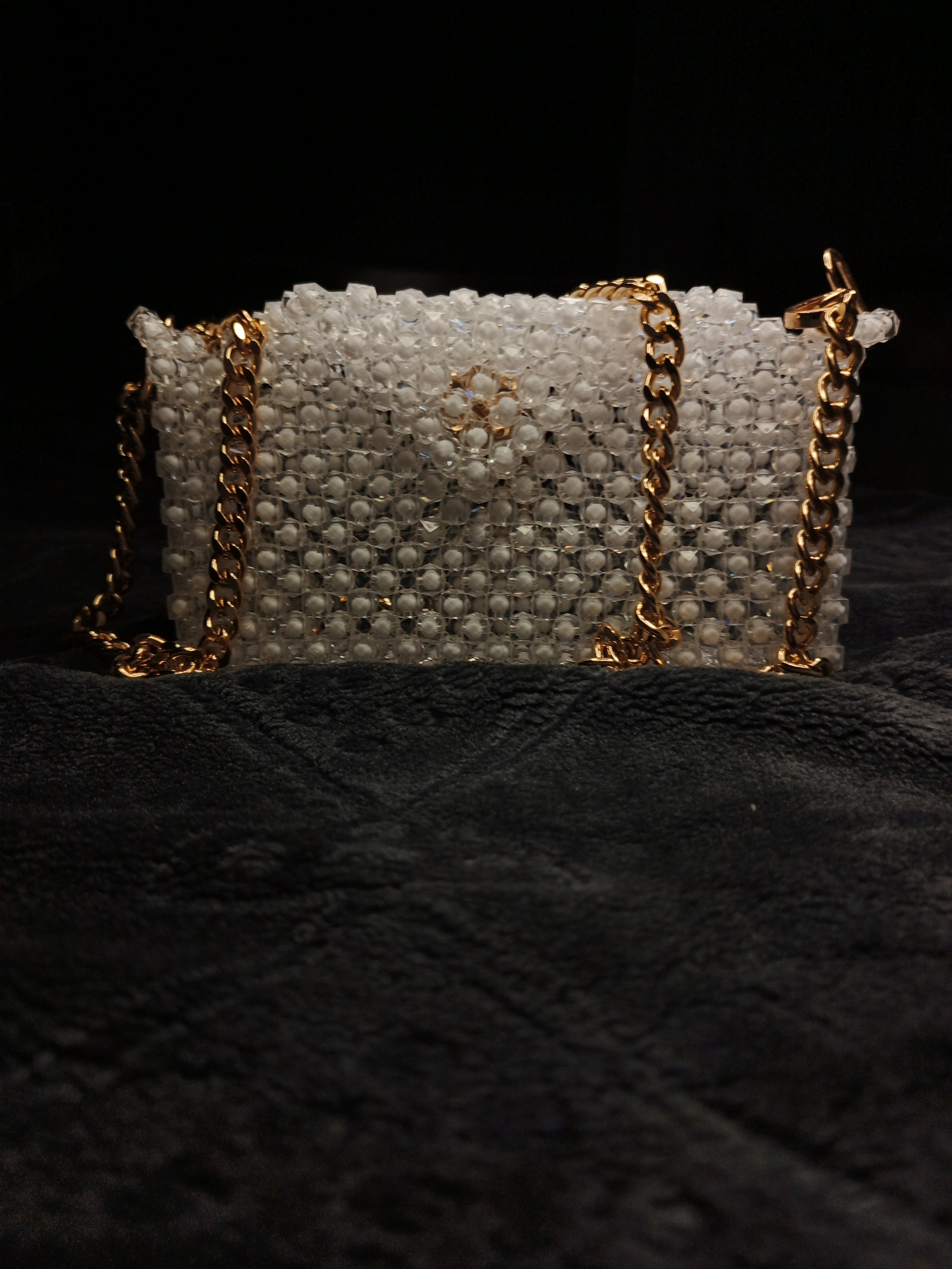 The Serpent Atelier: Luxury Micro Beaded Bag - Handcrafted Crystal Acrylic - Exclusive Made-to-Order