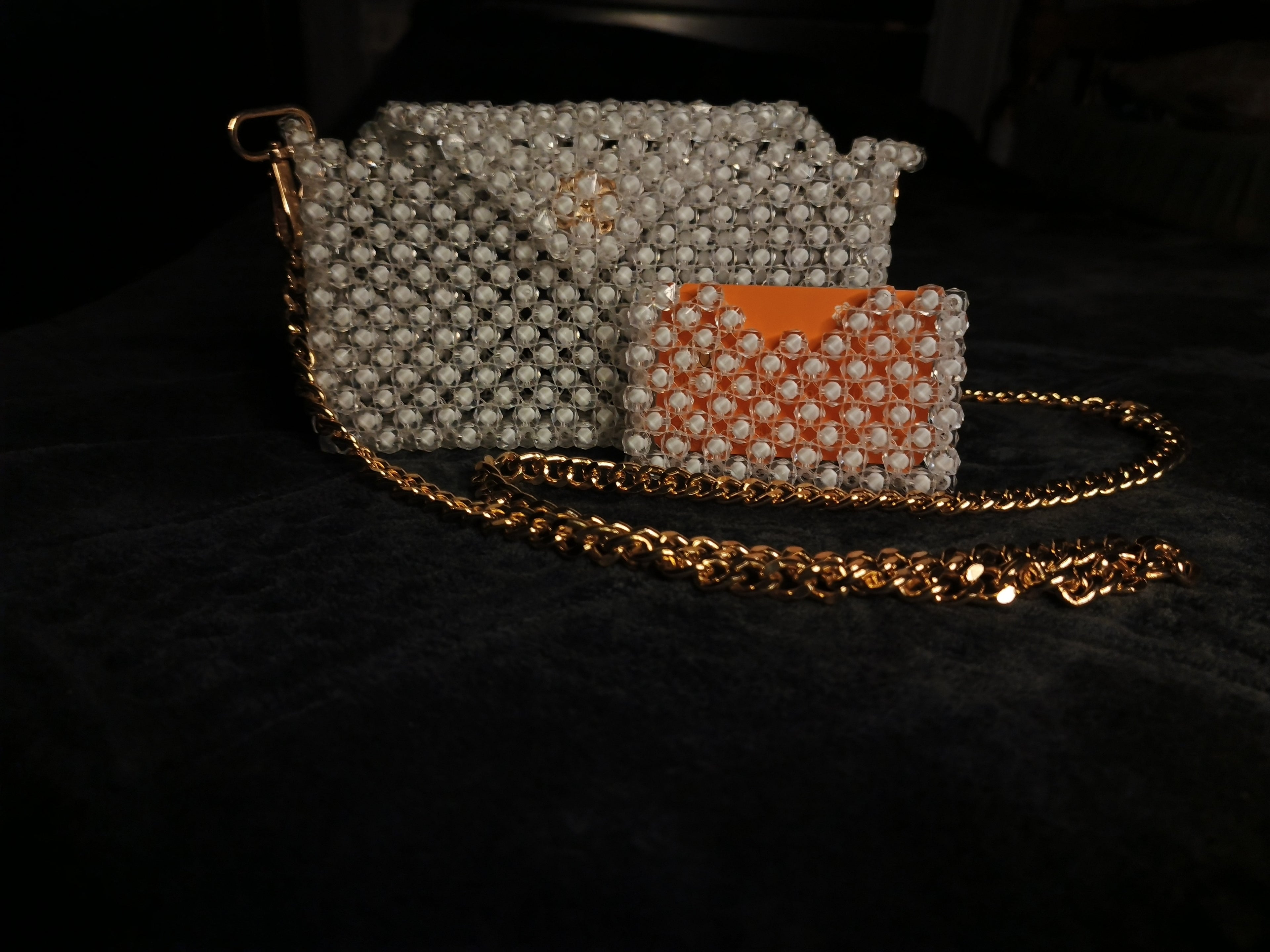 The Serpent Atelier: Luxury Micro Beaded Bag - Handcrafted Crystal Acrylic - Exclusive Made-to-Order